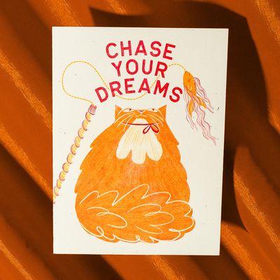 Chase Your Dreams - Risograph Greeting Card
