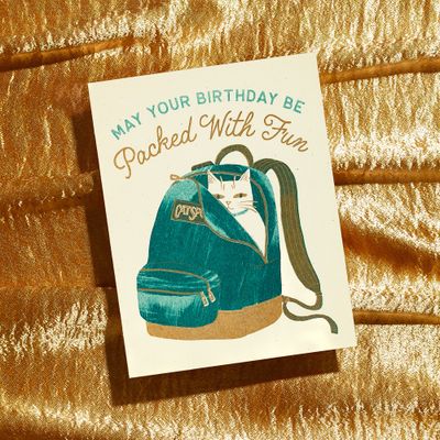 Packed with Fun - Risograph Birthday Card