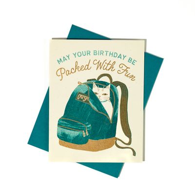Packed with Fun - Risograph Birthday Card