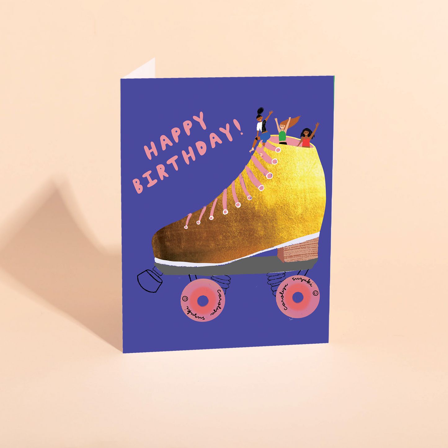 Golden Skater - Birthday Card