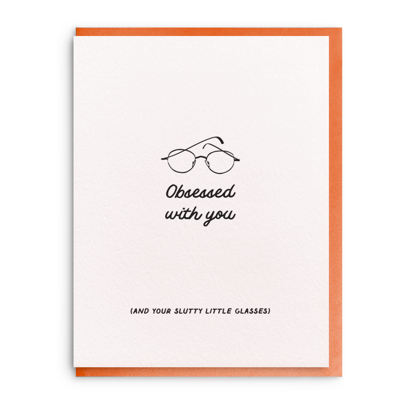 Slutty Little Glasses - Letterpress Valentine Greeting Card