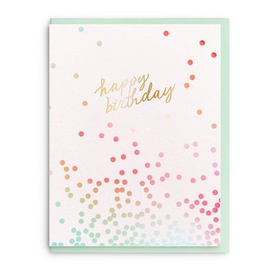 Confetti, Foil Birthday Greeting Card