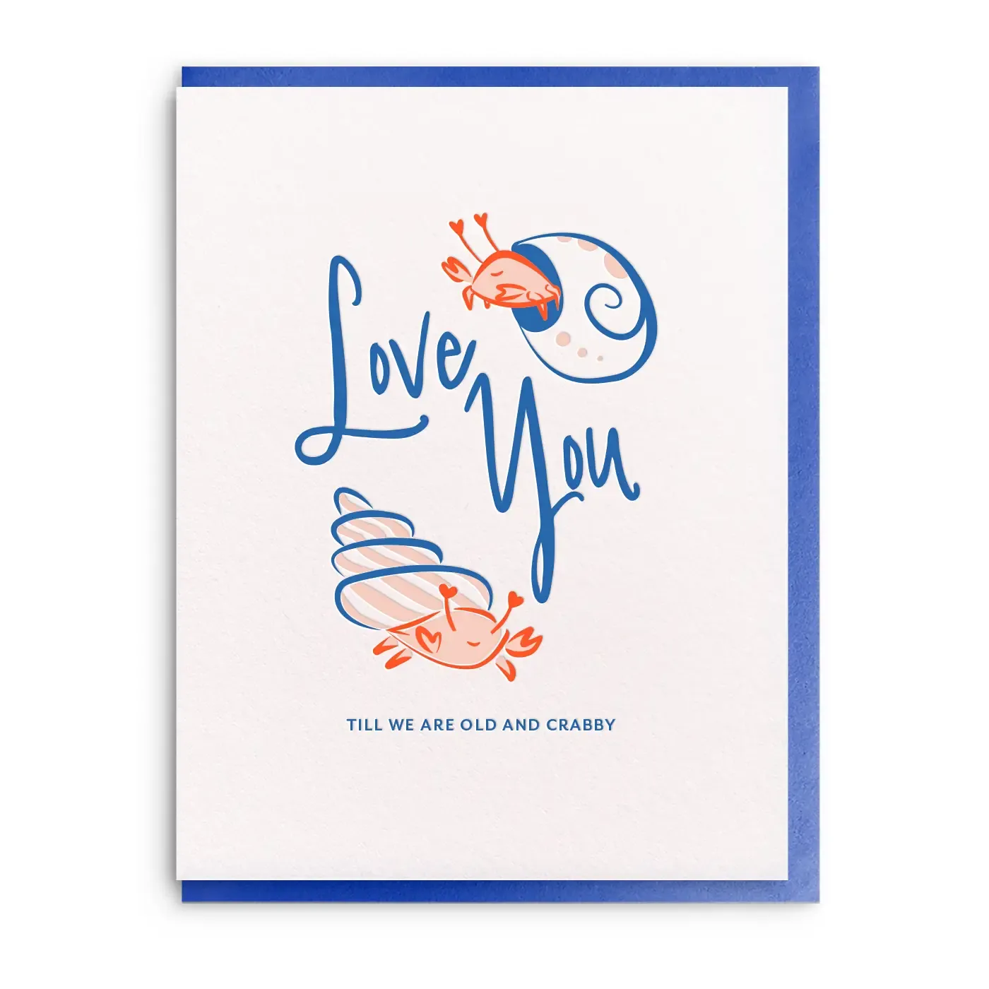 Crabby, Letterpress Anniversary Greeting Card