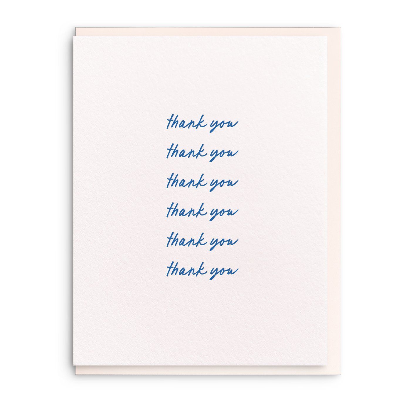 Thank You Script - Letterpress Thank You Greeting Card