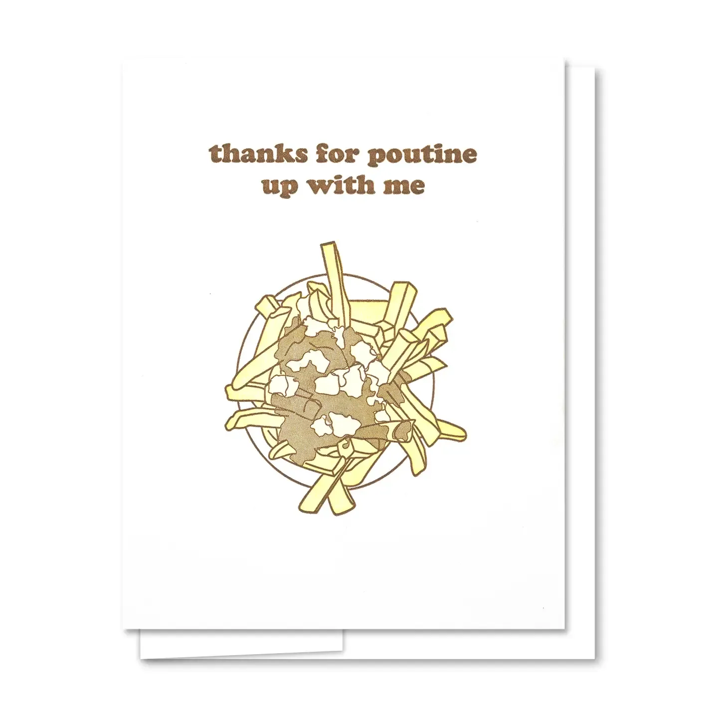 Poutine - Letterpress Funny Thank You Card