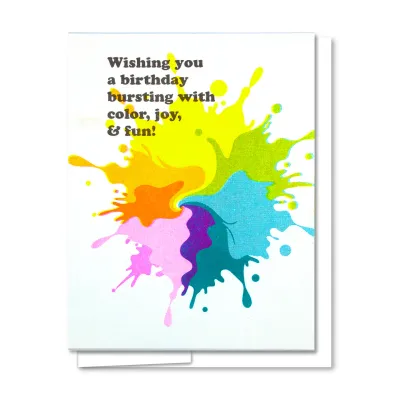 Colorful Birthday - Risograph Birthday Card