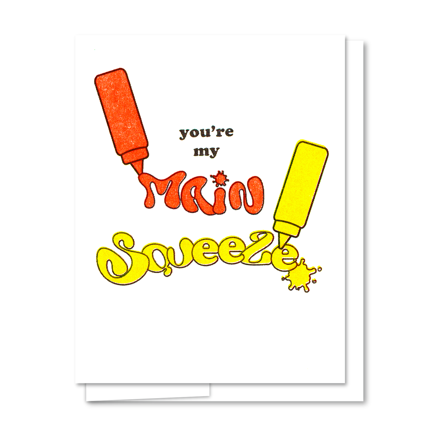 Main Squeeze - Funny Risograph Love Card
