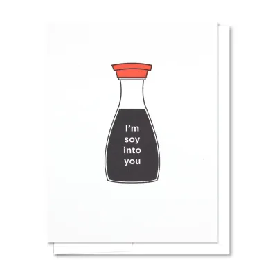 Soy - Letterpress Funny Love Card