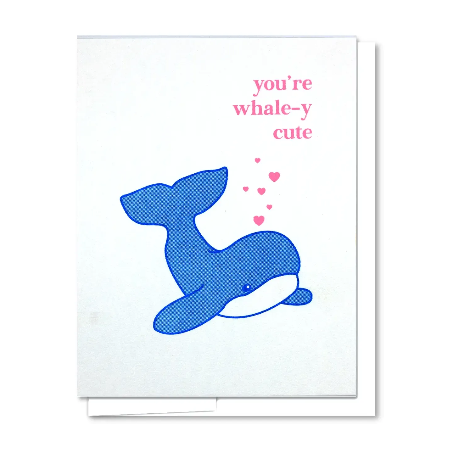 Whale-Y Cute - Risograph Love Card