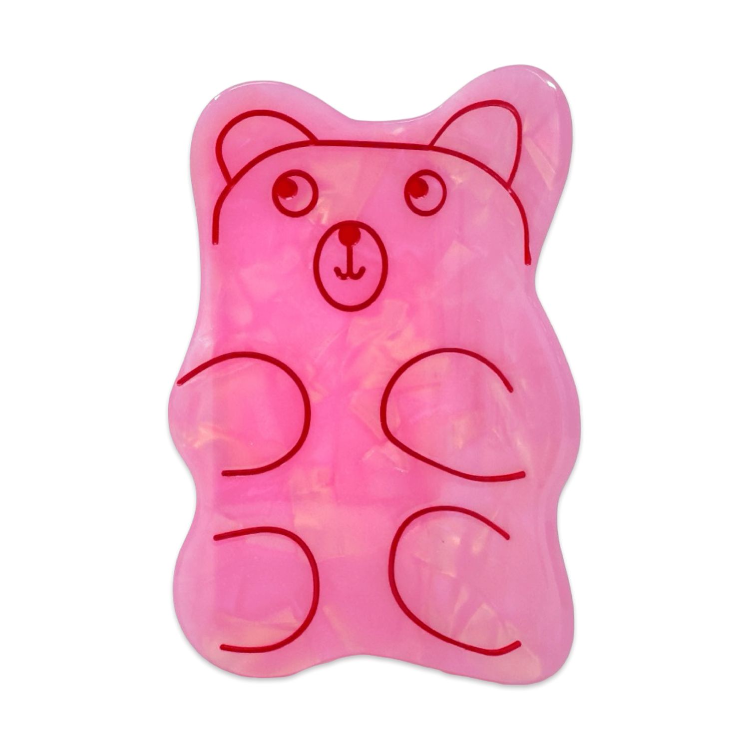 Large Pink Gummy Bear Hair Claw
