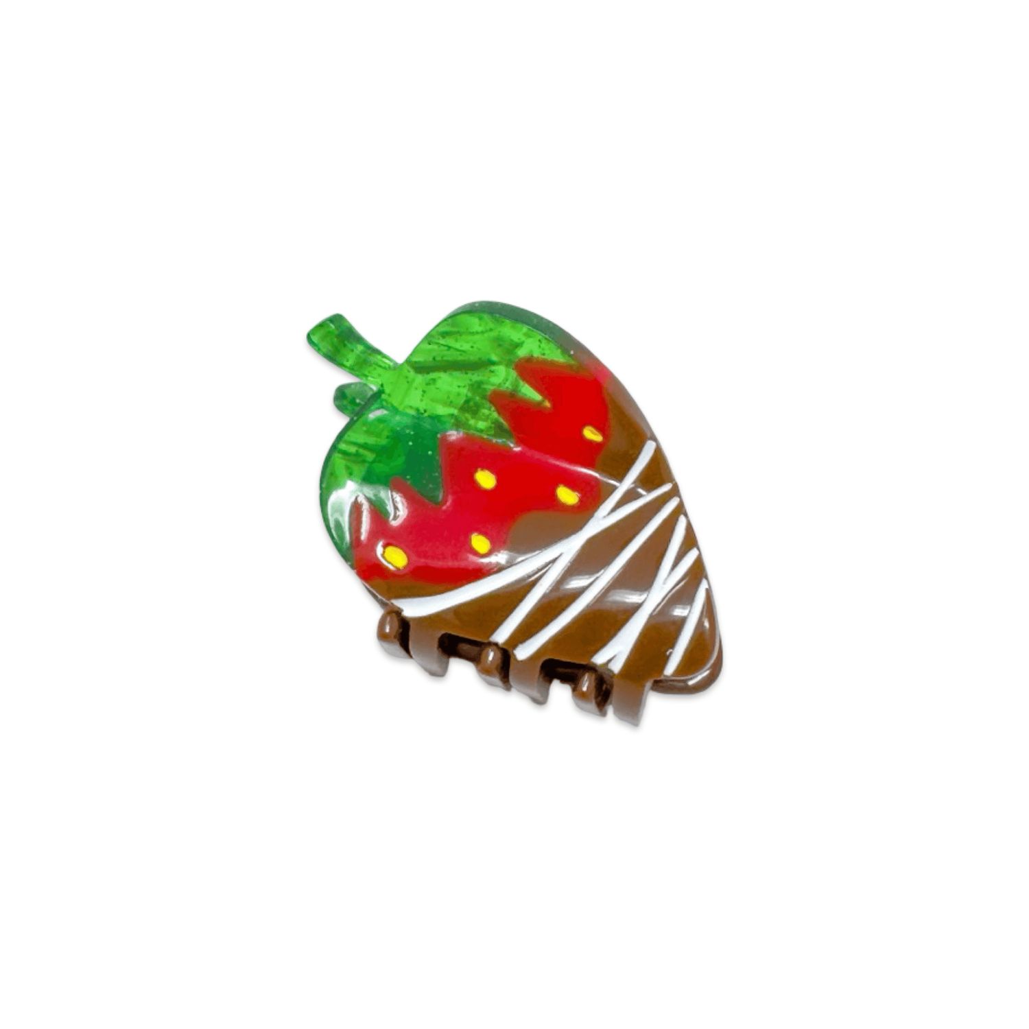 Mini Chocolate Covered Strawberry Hair Claw