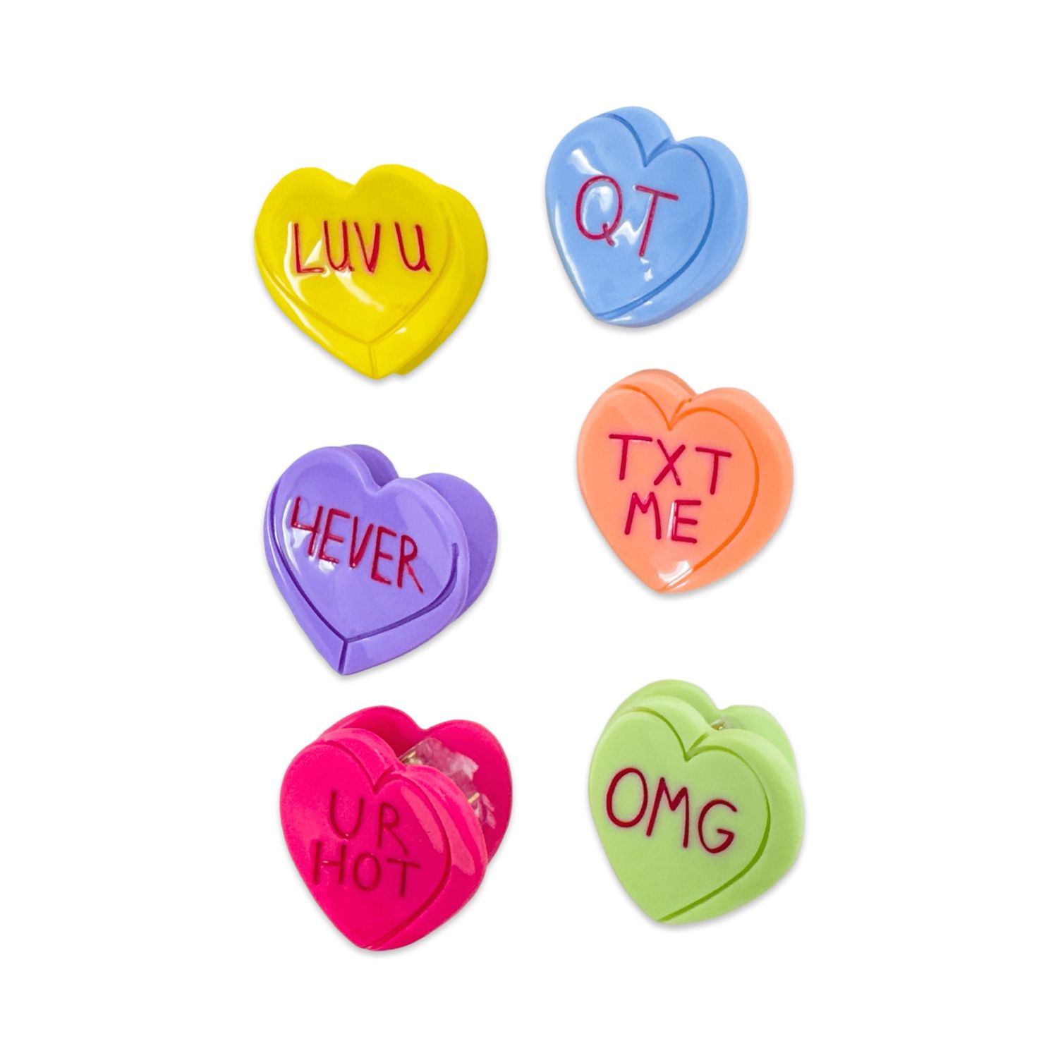 Micro Candy Hearts Hair Claw Set