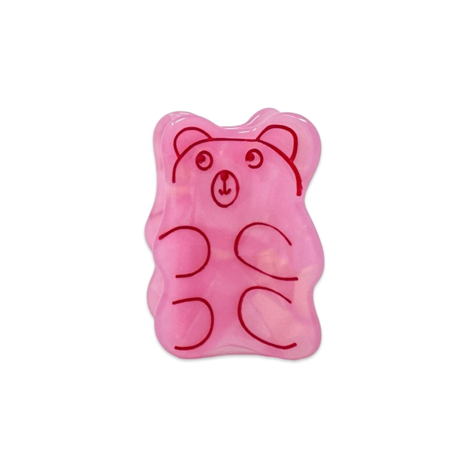 Mini Pink Gummy Bear Hair Claw