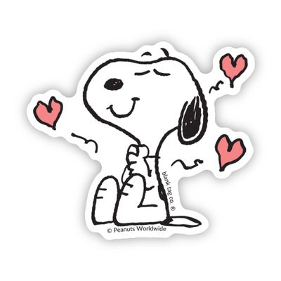 Peanuts® Waterproof Sticker - Lovestruck Snoopy