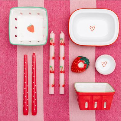 Heart Taper Dinner Candles - 2 Pack Valentines Decor
