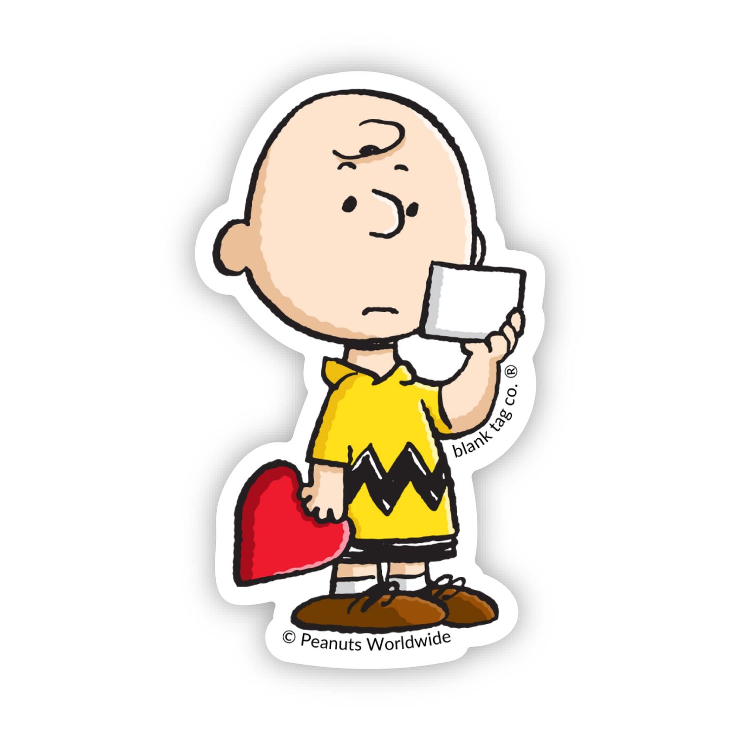 Peanuts® Waterproof Sticker - Lovestruck Charlie Brown