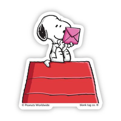 Peanuts® Waterproof Sticker - Snoopy Reading A Letter