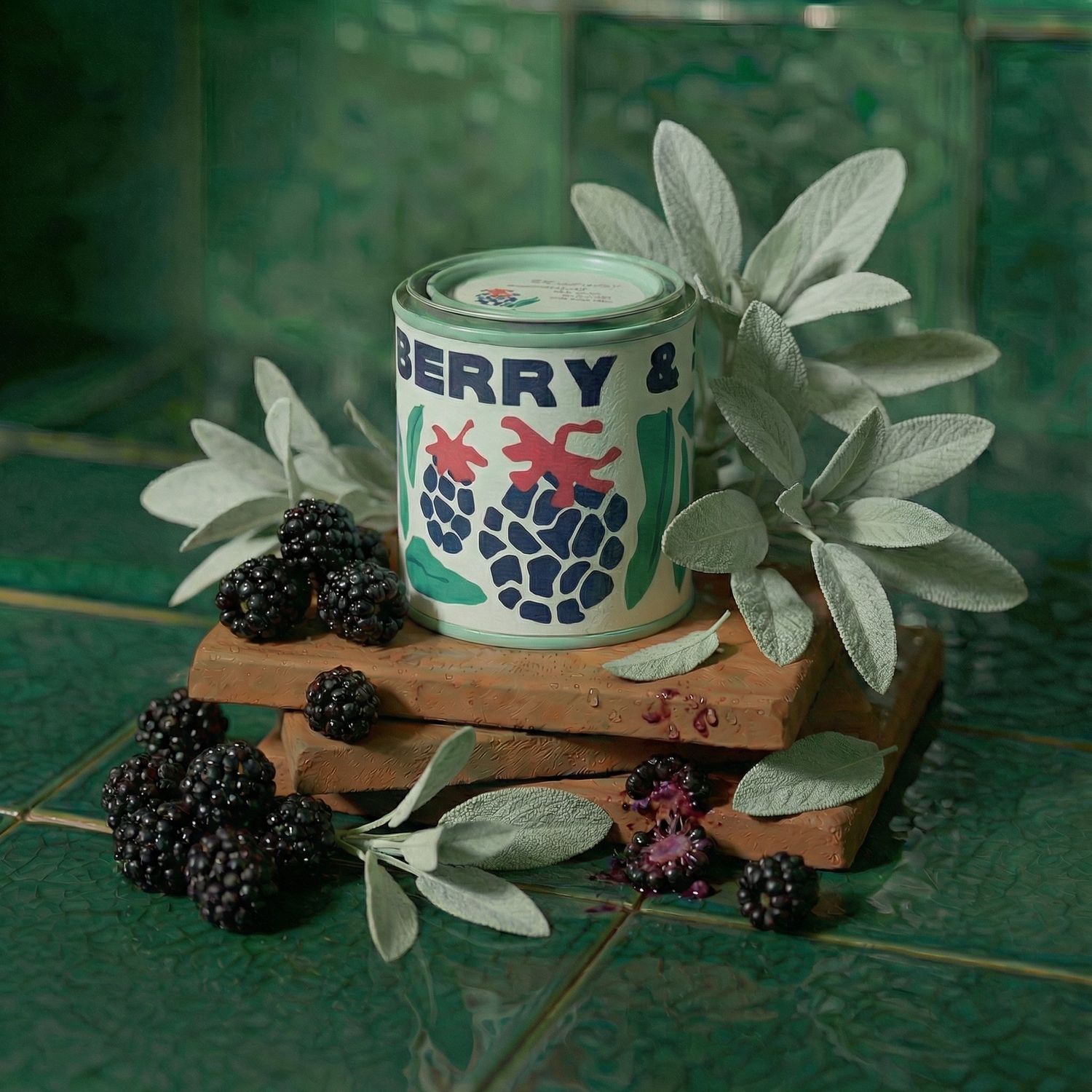 Blackberry &amp; Sage Tin Candle 6 oz