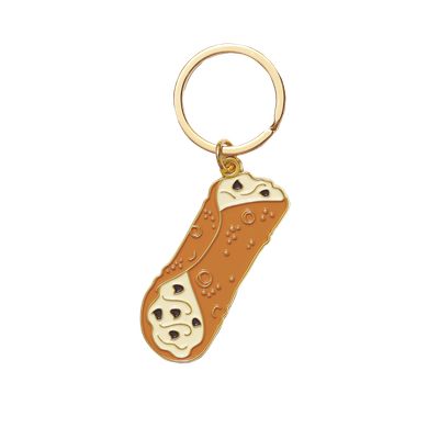 Cannoli Enamel Keychain Bag Charm