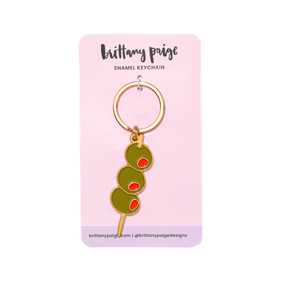 Olives Enamel Keychain Bag Charm