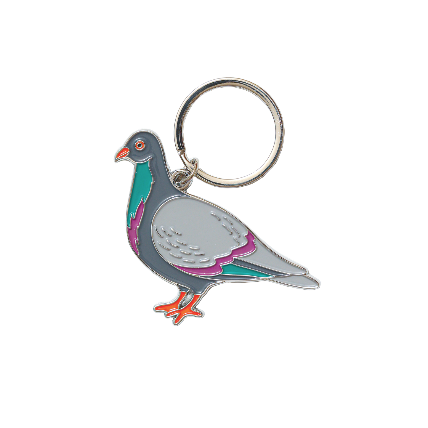Pigeon Enamel Keychain Bag Charm