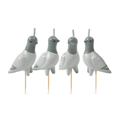 Flock Party Pigeon Candles - Set of 4