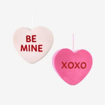 Flocked Conversation Heart Jumbo, 2 Asst, PVC, 15"