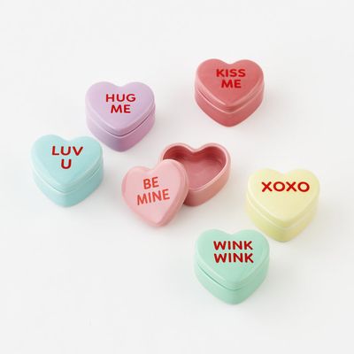 Conversation Heart Ring Box, 6 Asst, w/Displayer B
