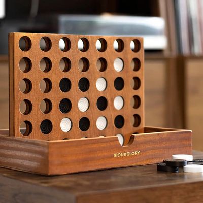 Iron &amp; Glory Connect Four Wooden Game