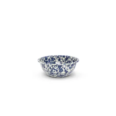 Splatter 20 oz Cereal Bowl Navy and Cream