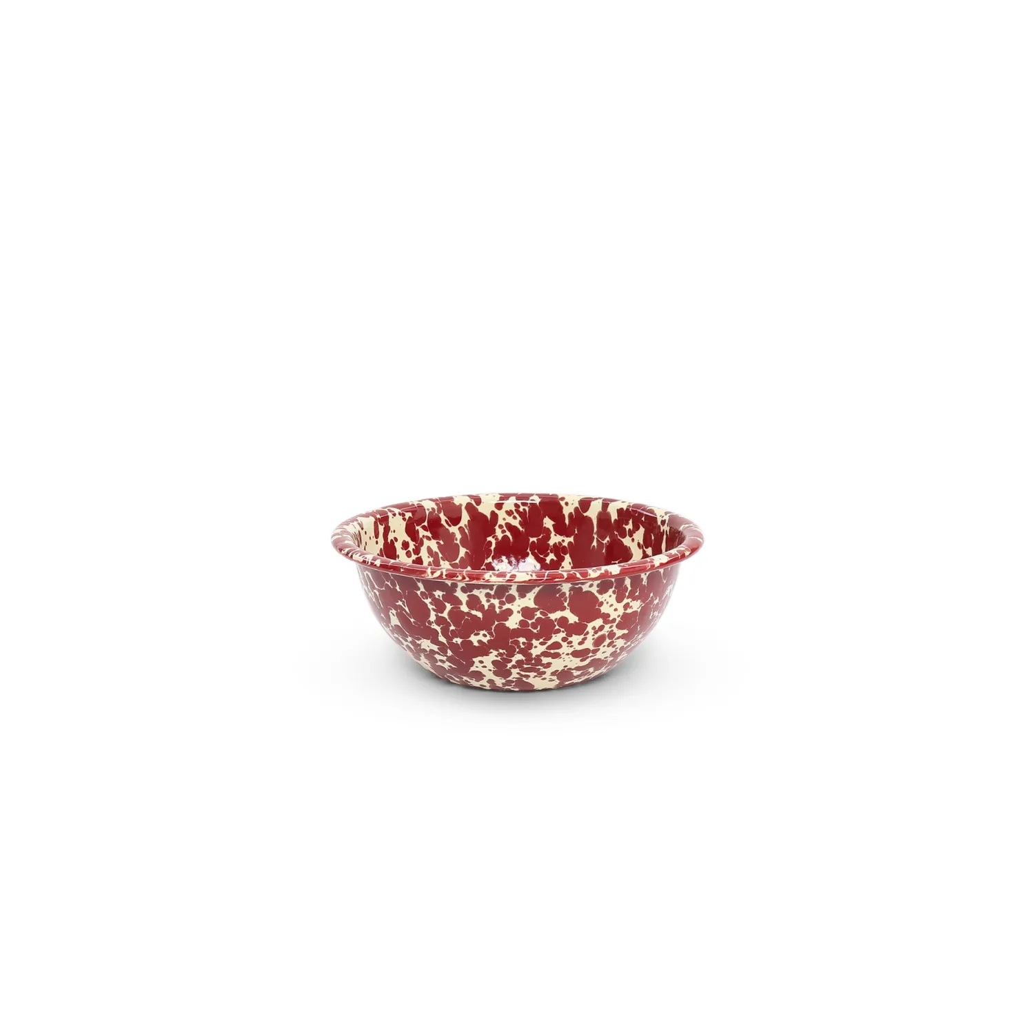Splatter 20 oz Cereal Bowl Burgundy and Cream