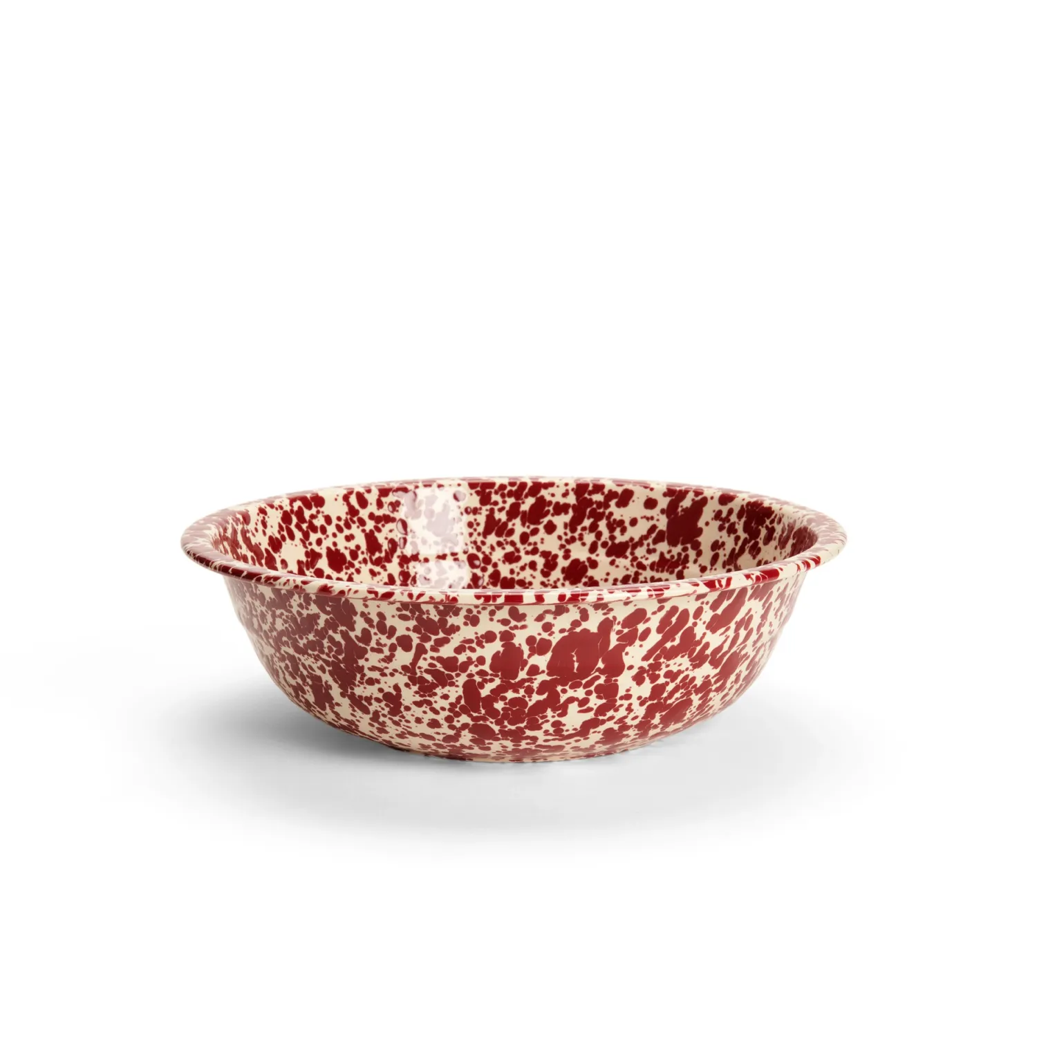 Splatter Small Basin Burgundy and Cream