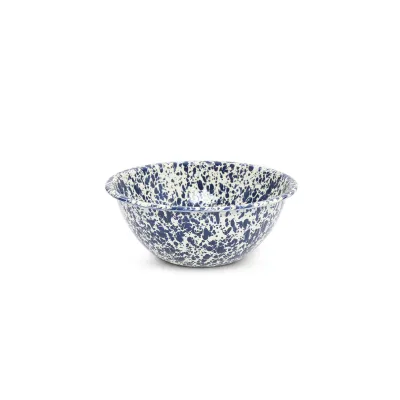 Splatter Small Serving Bowl Navy and Cream