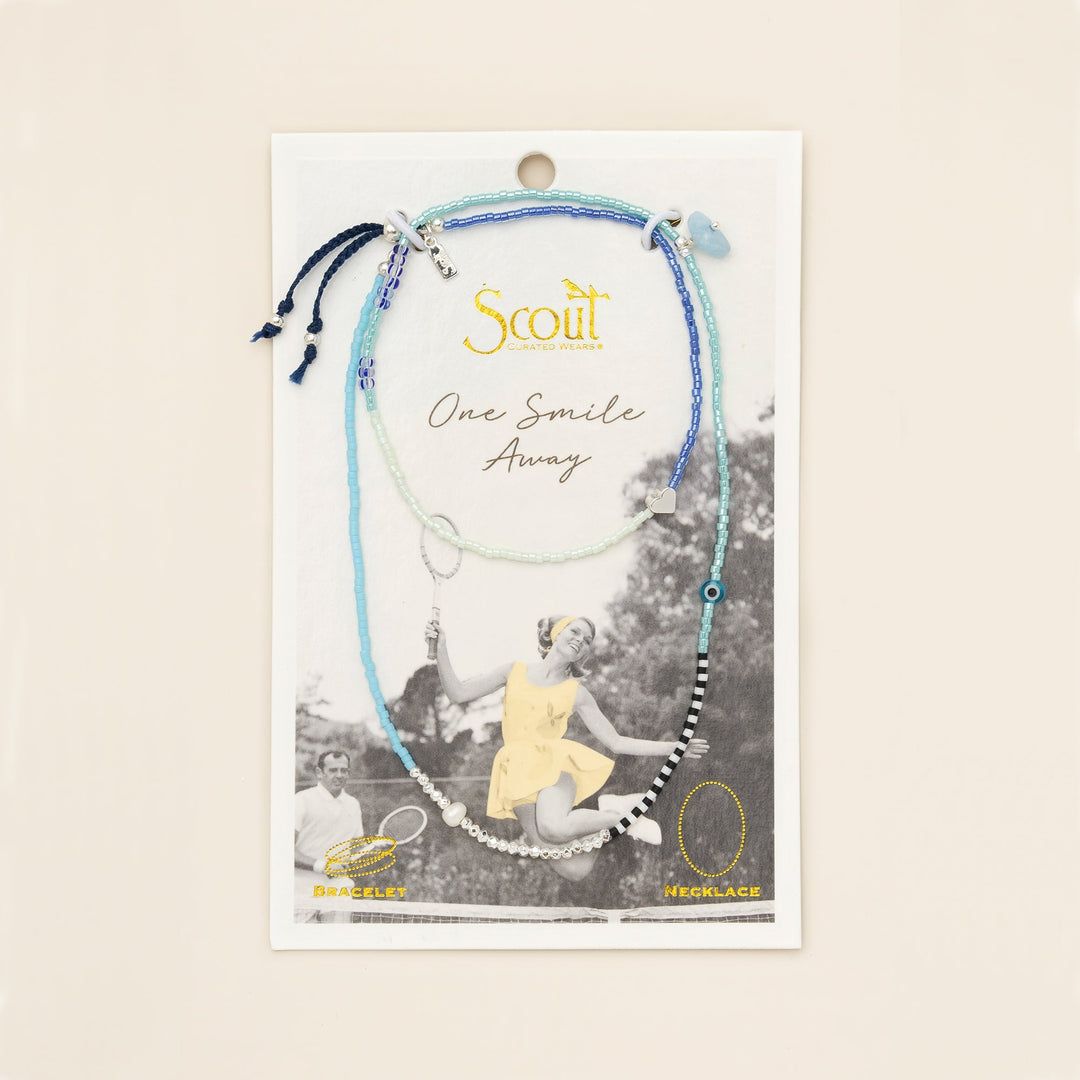 Mixed Media Wrap Hope/Aquamarine/Silver