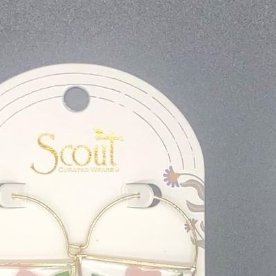 Pressed Flower Hoop Pink Cherry Blossom/Gold