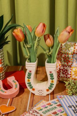 Horseshoe Ceramic Vase