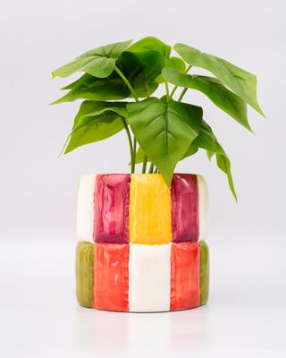 Colorblock Ceramic Planter