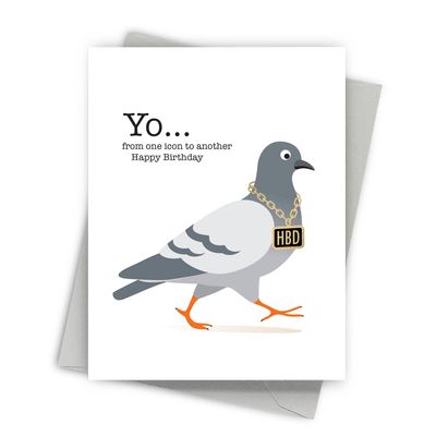 Hbd Pigeon Icon - Funny Birthday Card
