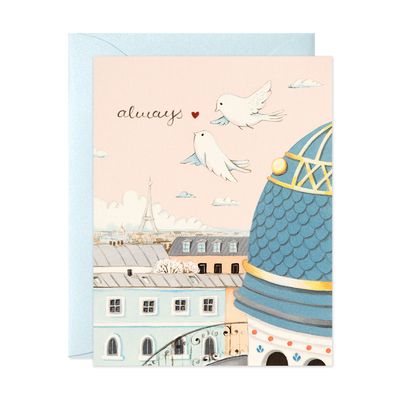 Always Paris Rooftops Love Greeting Card