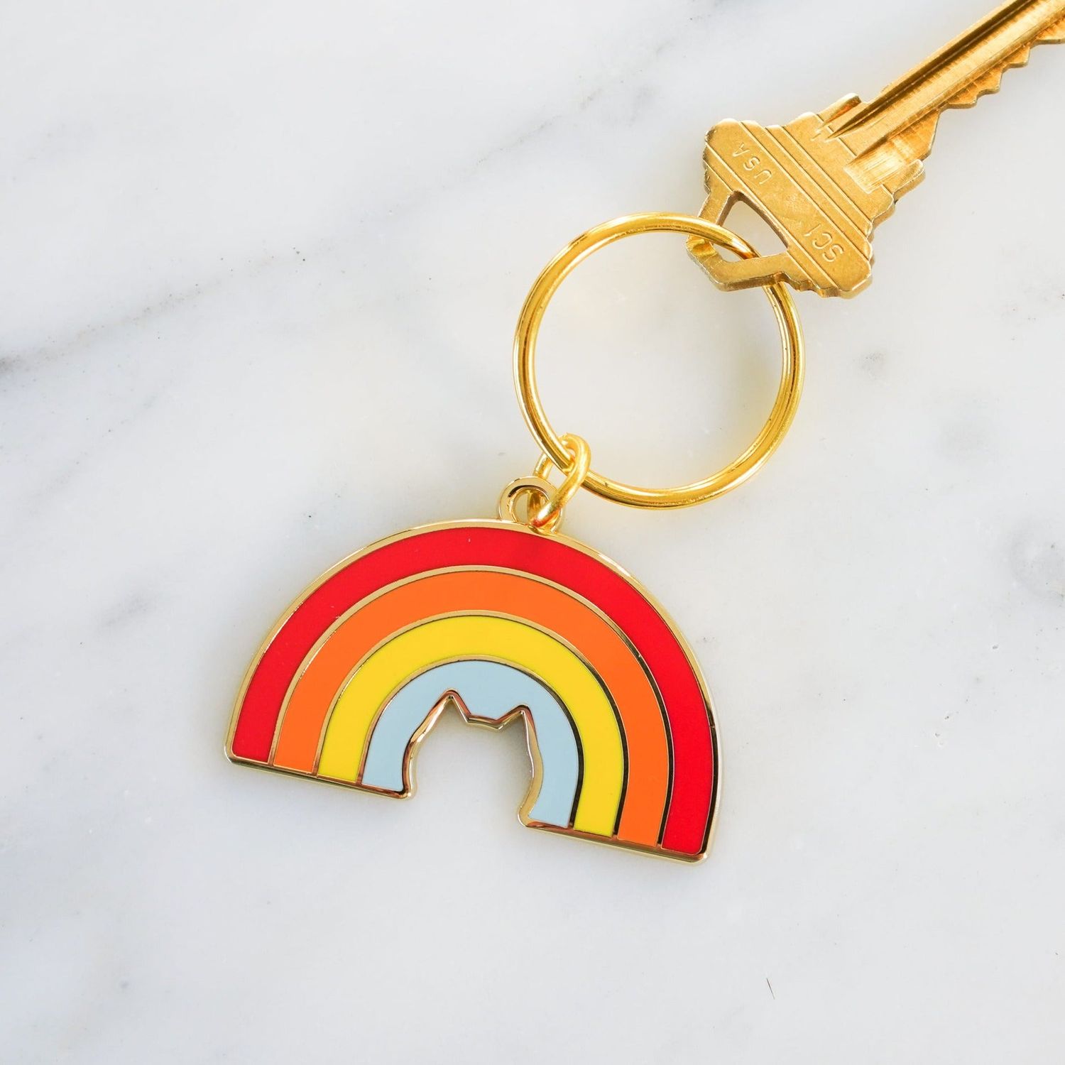 Cat Rainbow Keychain