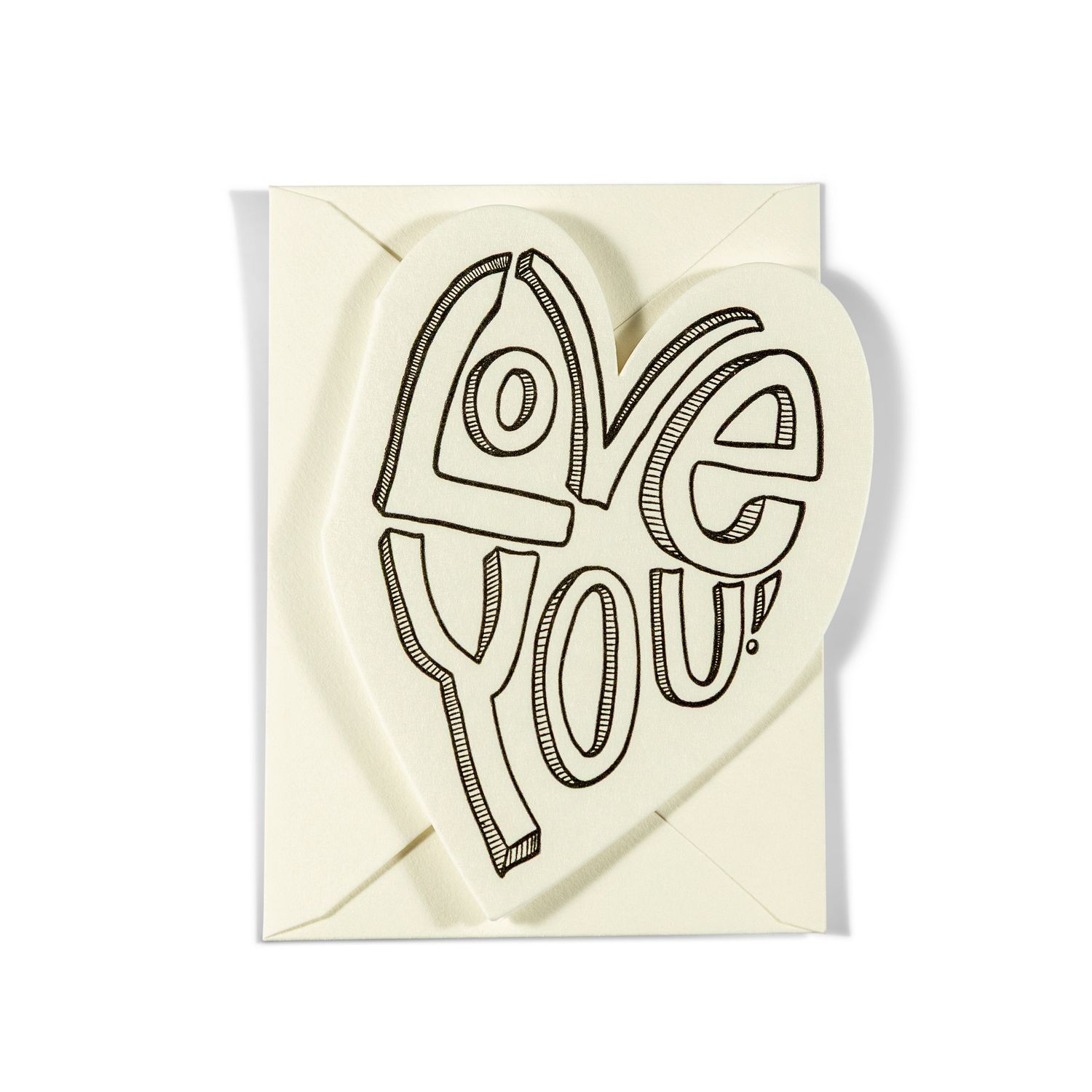 Mini Letterpress Enclosure Card | Love You!