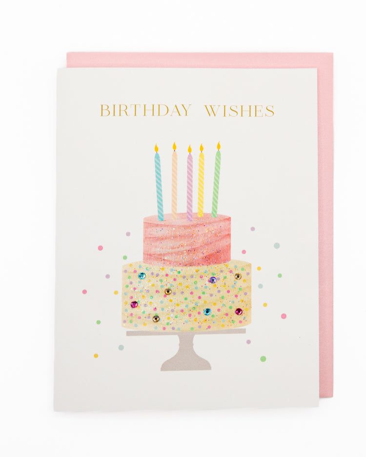 'cake Wishes' Birthday Cake Greeting Card