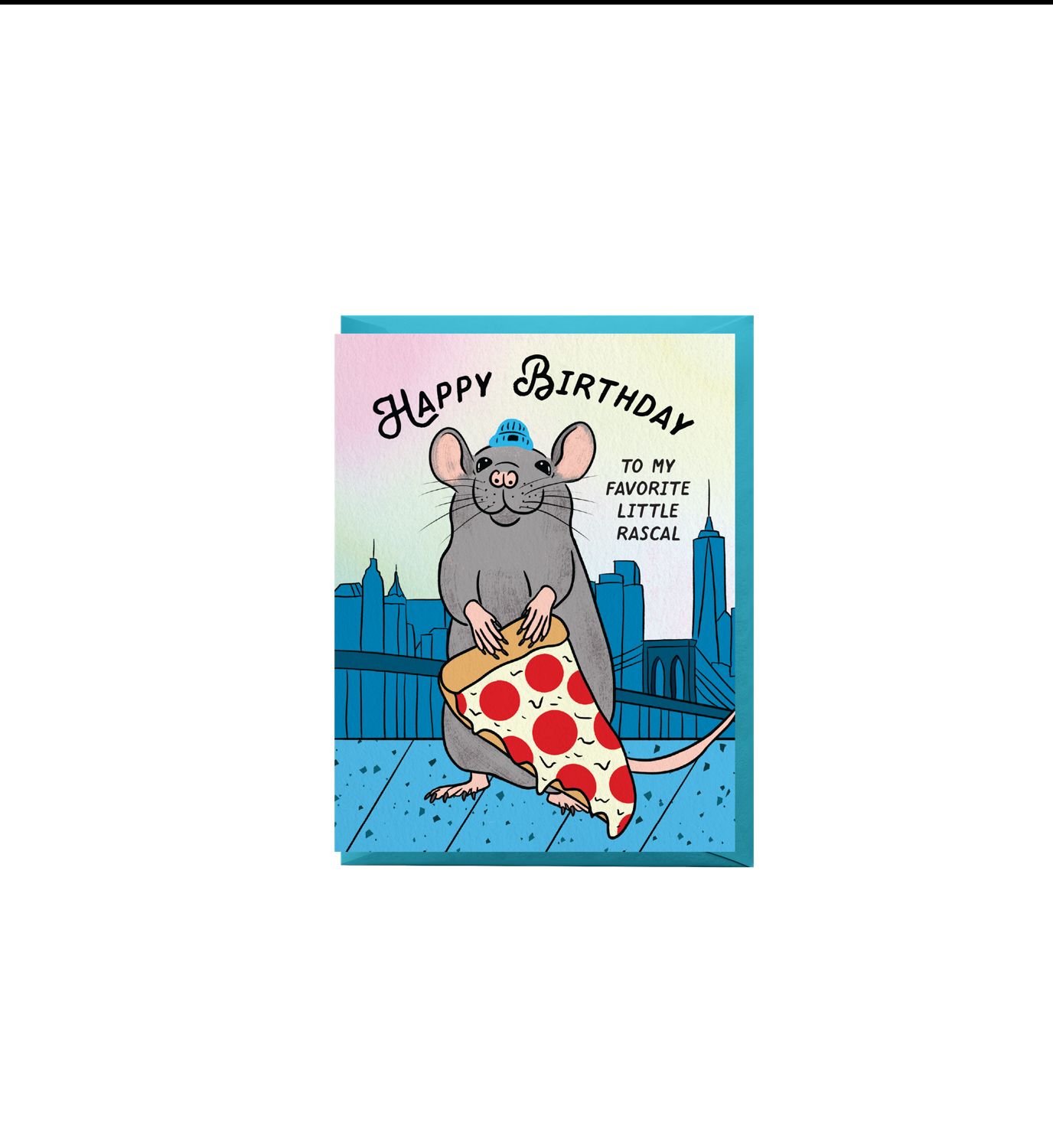 Pizza Rat Birthday Card