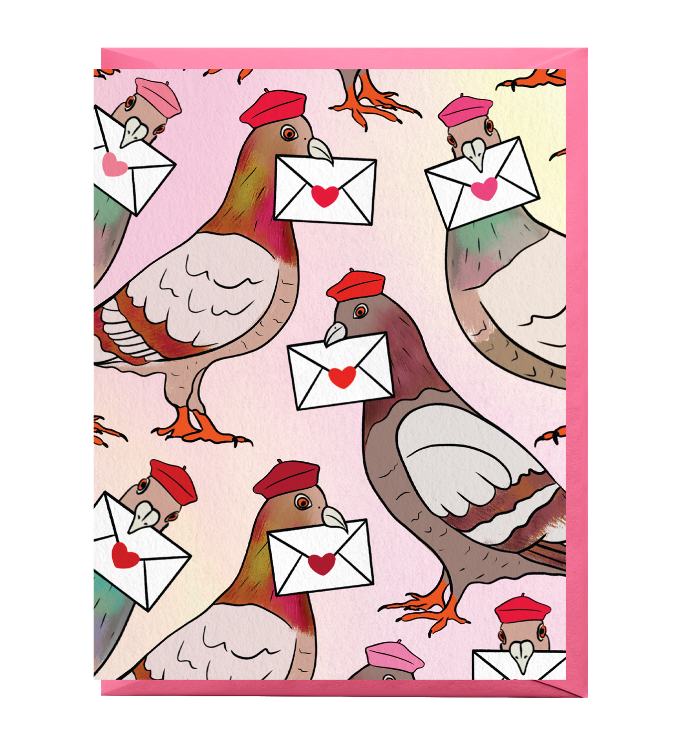Pigeons Patterned Greeting Card