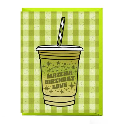 Iced Matcha Birthday Card