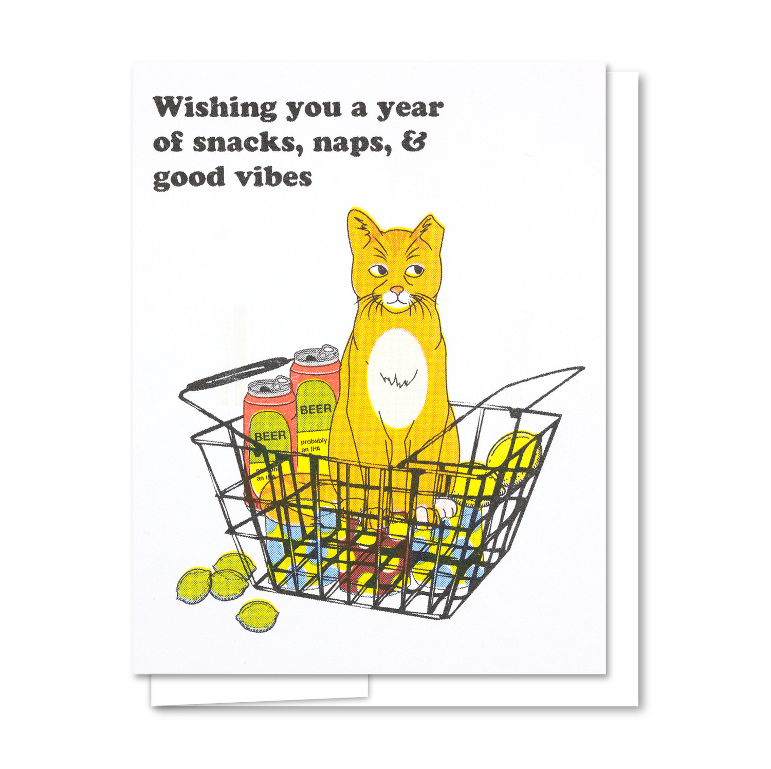 Good Vibes Birthday - Risograph Birthday Card