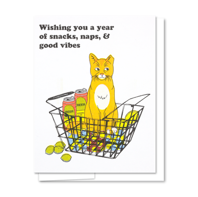 Good Vibes Birthday - Risograph Birthday Card