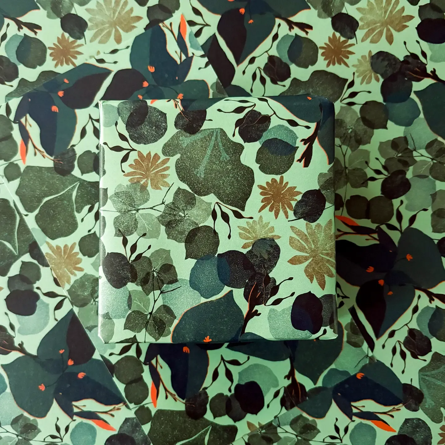 Marcie Paper Green Olga Gift Wrap