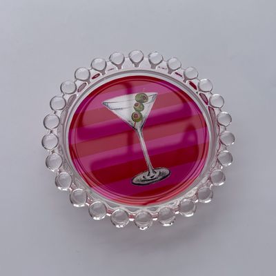 Striped Dirty Martini Trinket Dish
