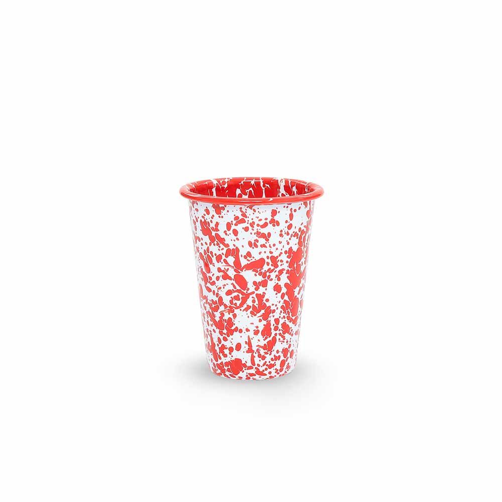 Splatter 14 oz Tumbler Red and White